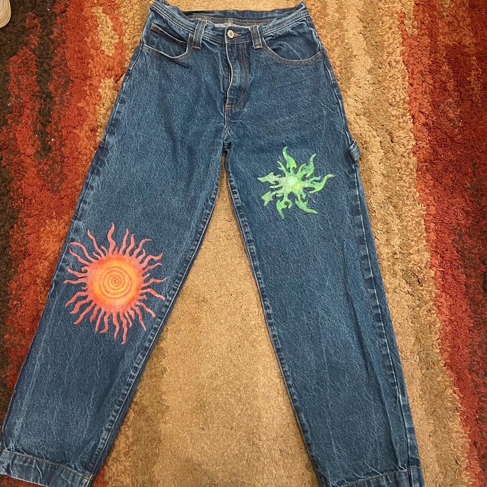 Brandy Melville Custom Painted Jeans